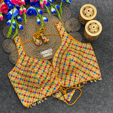 Navratri Spaghetti Crystal Drop Latkan Blouse - BL 6901