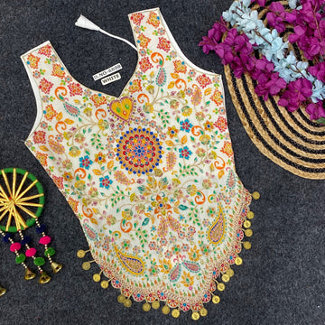 Navrati kediya pojisan print Coin Work Blouse - BL 6808