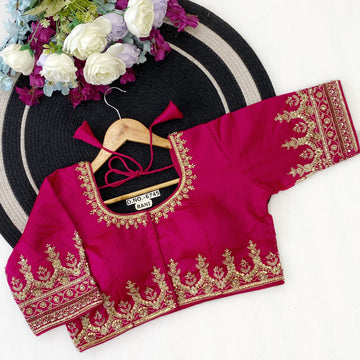 Bridal U-Neck Italian Silk Blouse - BL 6745