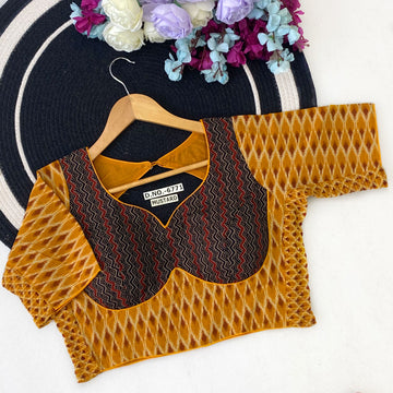 Masaba Pattern Ajrakh Cotton Blouse - BL 6771