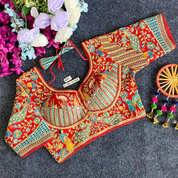 Crepe Viscose Position Print Designer Blouse - BL 6793