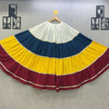 Off White–Teal Blue–Mustard Yellow–Maroon