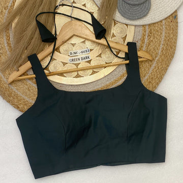 Sleeveless Smooth Fabric Two-Tone(Dhoop-Chaoon) Blouse -BL 6653