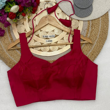 Premium Broad Strap Sleeveless Blouse - Seamless Finish Designer Wear - BL 6654
