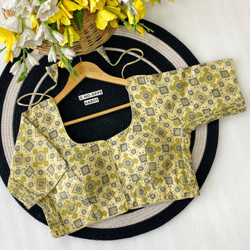 Dual-Side Stretchable  Ajrakh Cotton - BL 6696