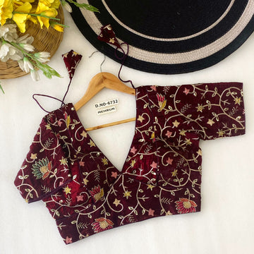 V-Neck Fendi Silk Blouse - BL 6732
