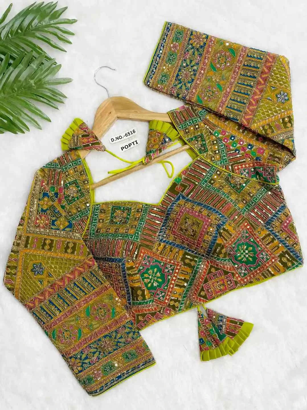 Designer Viscose Natural Crepe Blouse: Elegant Sweetheart Neck & Fancy Back Dori Style - BL  6416