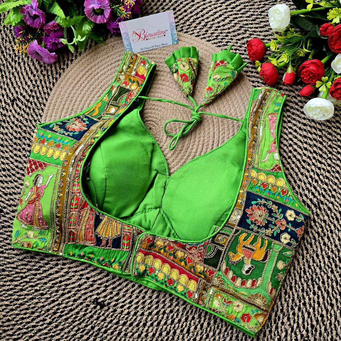 Trendy New Collection Navratri Special Viscose Crepe Pojisan Blouses - BlouseLine