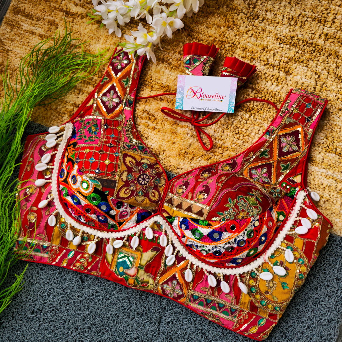 Buy Navratri Special Viscose Crepe Pojisan Blouses | Blouseline Wholesale & Retail