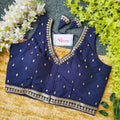 Trendy Slub Silk Embroidery Blouse Collection at Wholesale Prices