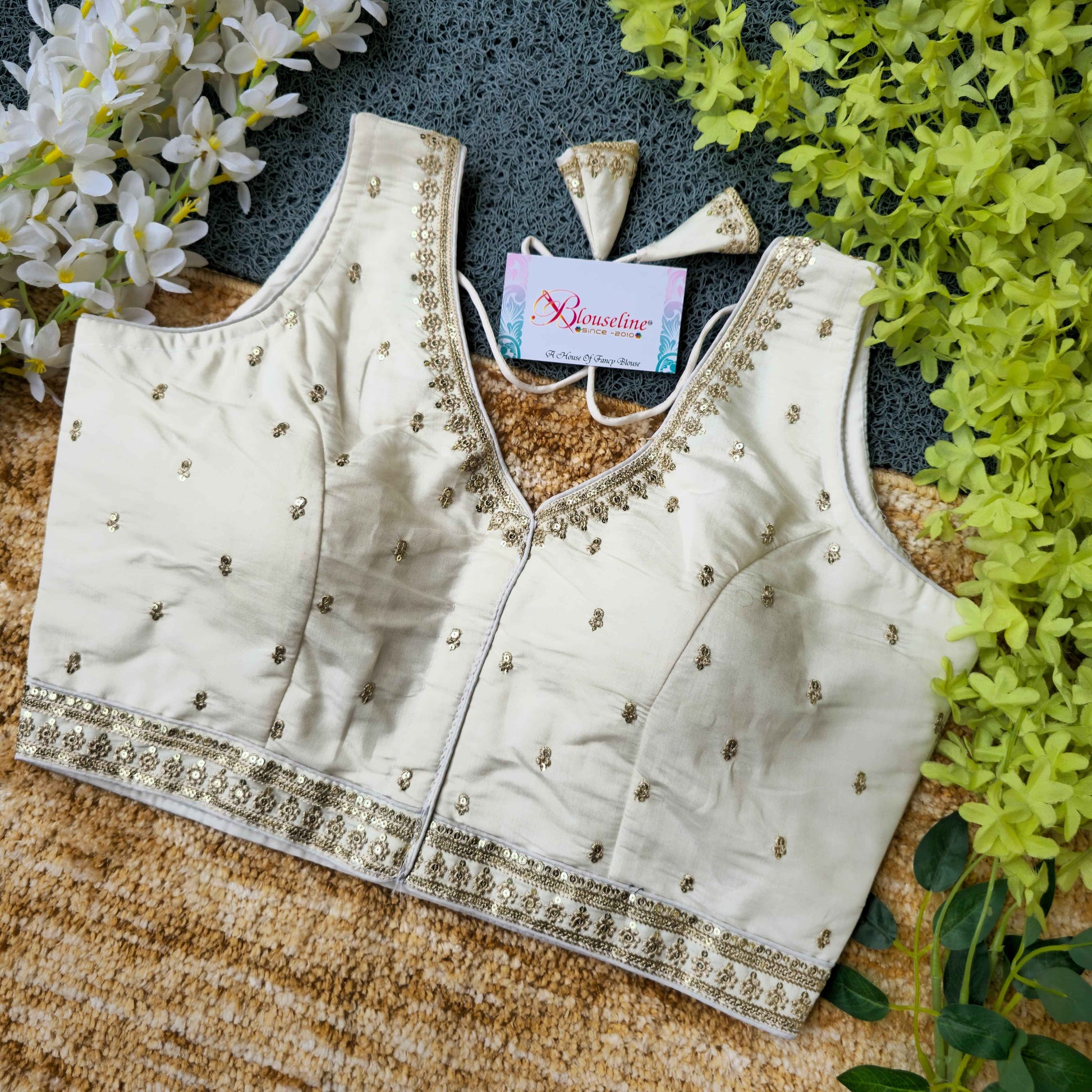 Trendy Slub Silk Embroidery Blouse Collection at Wholesale Prices