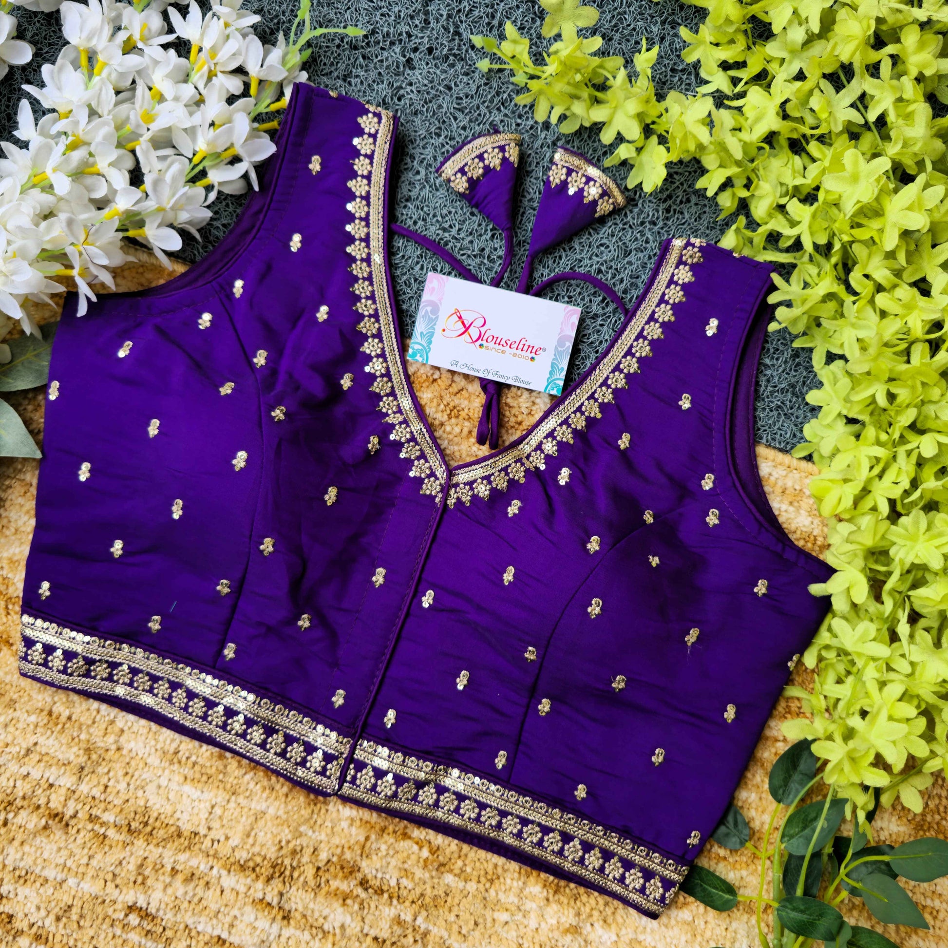 Trendy Slub Silk Embroidery Blouse Collection at Wholesale Prices