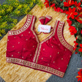 Latest Slub Silk Embroidery Blouses – Trendy & Affordable Wholesale Collection