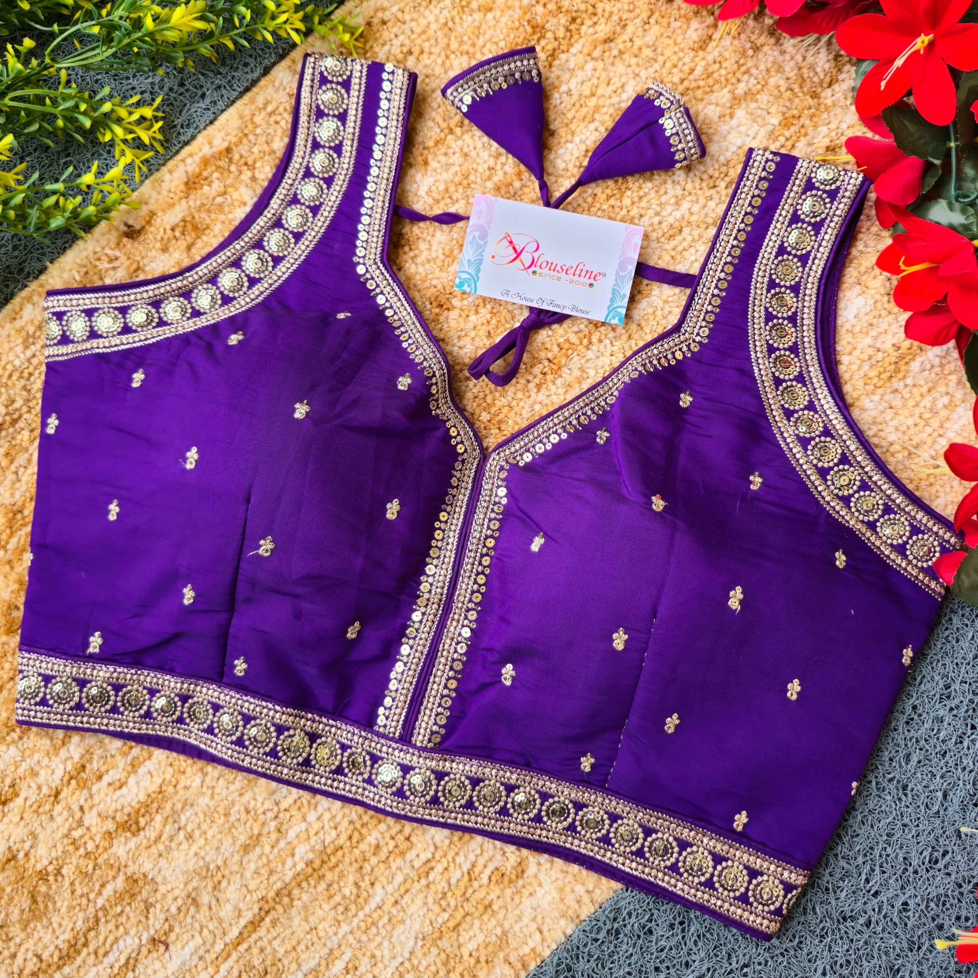 Latest Slub Silk Embroidery Blouses – Trendy & Affordable Wholesale Collection