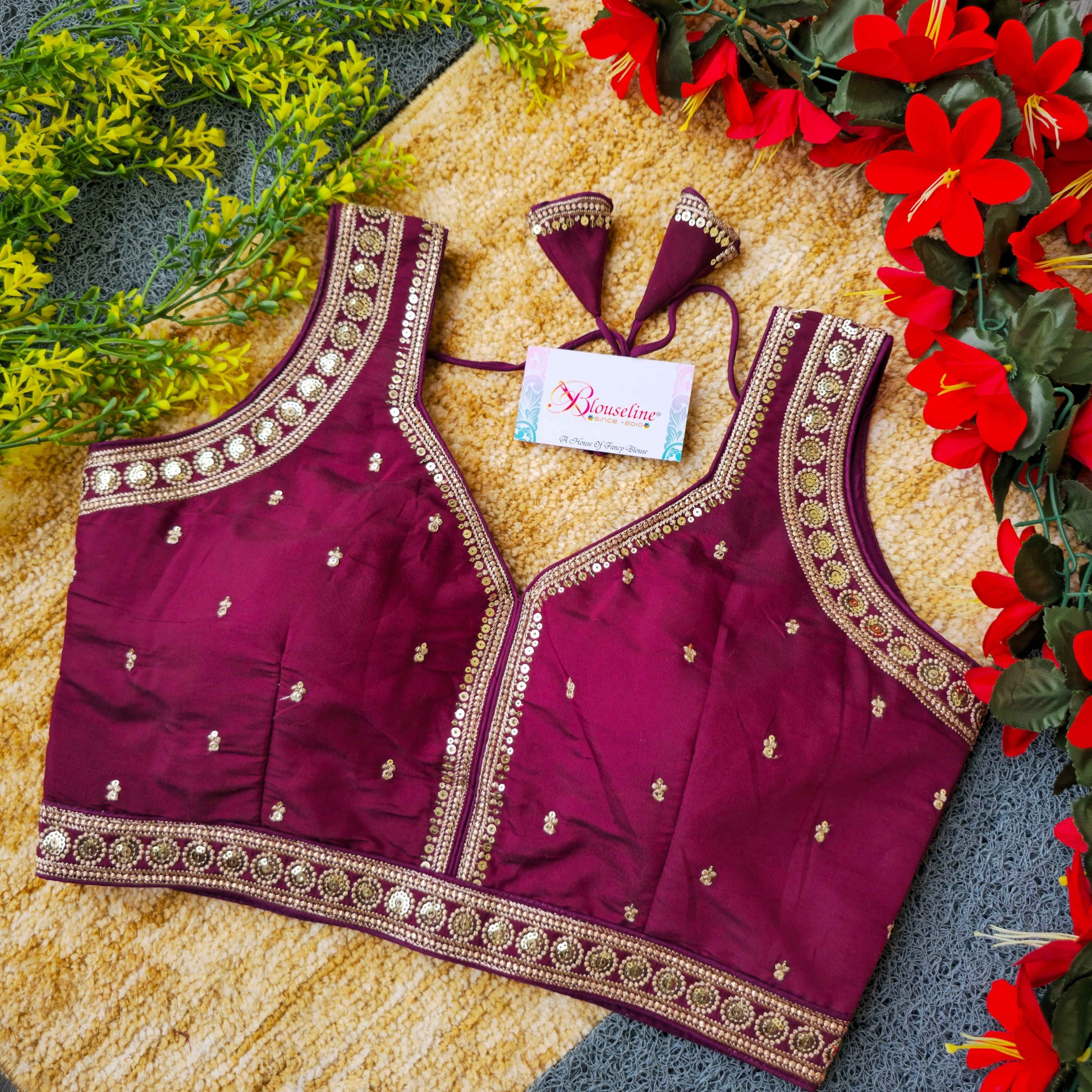 Latest Slub Silk Embroidery Blouses – Trendy & Affordable Wholesale Collection