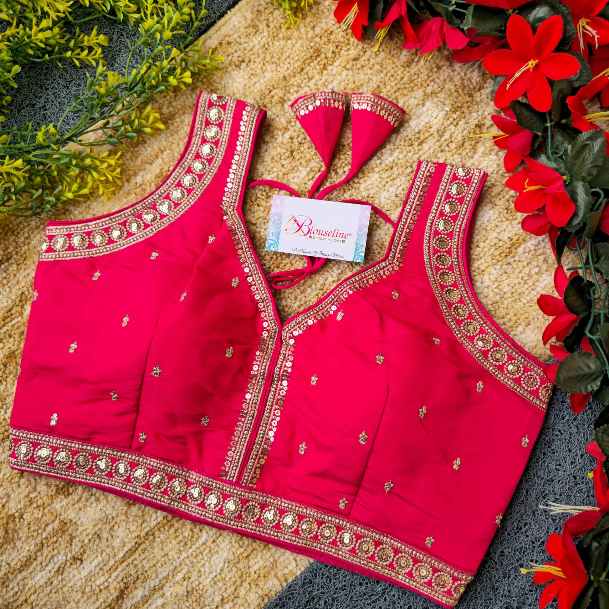 Latest Slub Silk Embroidery Blouses – Trendy & Affordable Wholesale Collection