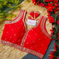 Latest Slub Silk Embroidery Blouses – Trendy & Affordable Wholesale Collection