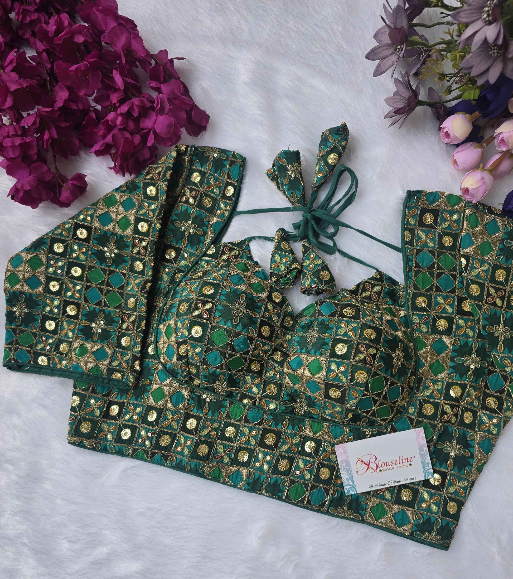 New 2025 Collection Viscose Crepe Pojisan Print Blouses - BlouseLine