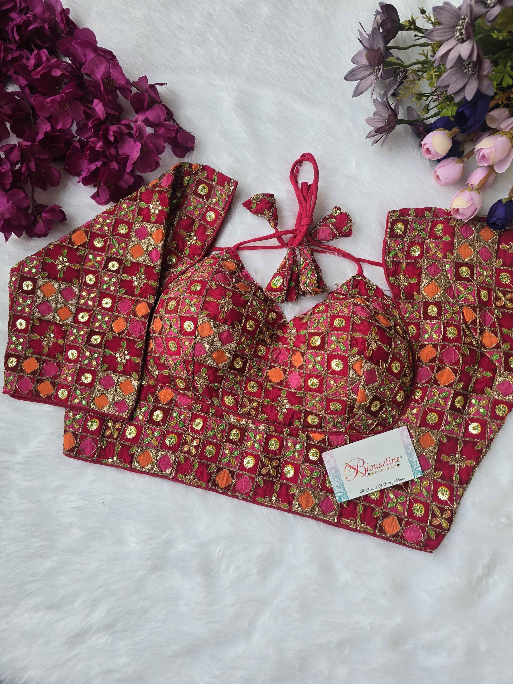 New 2025 Collection Viscose Crepe Pojisan Print Blouses - BlouseLine