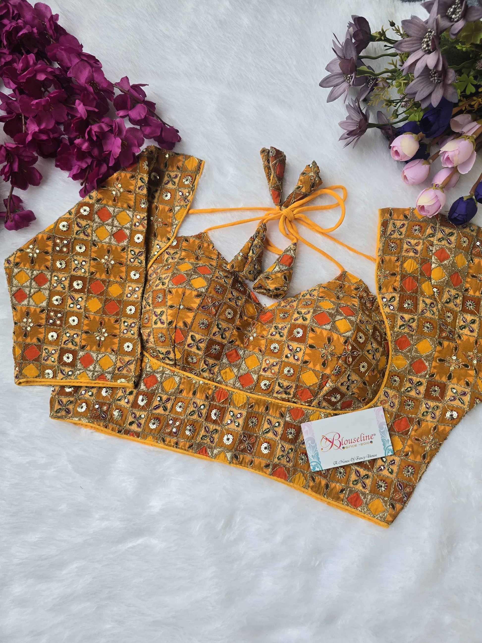 New 2025 Collection Viscose Crepe Pojisan Print Blouses - BlouseLine