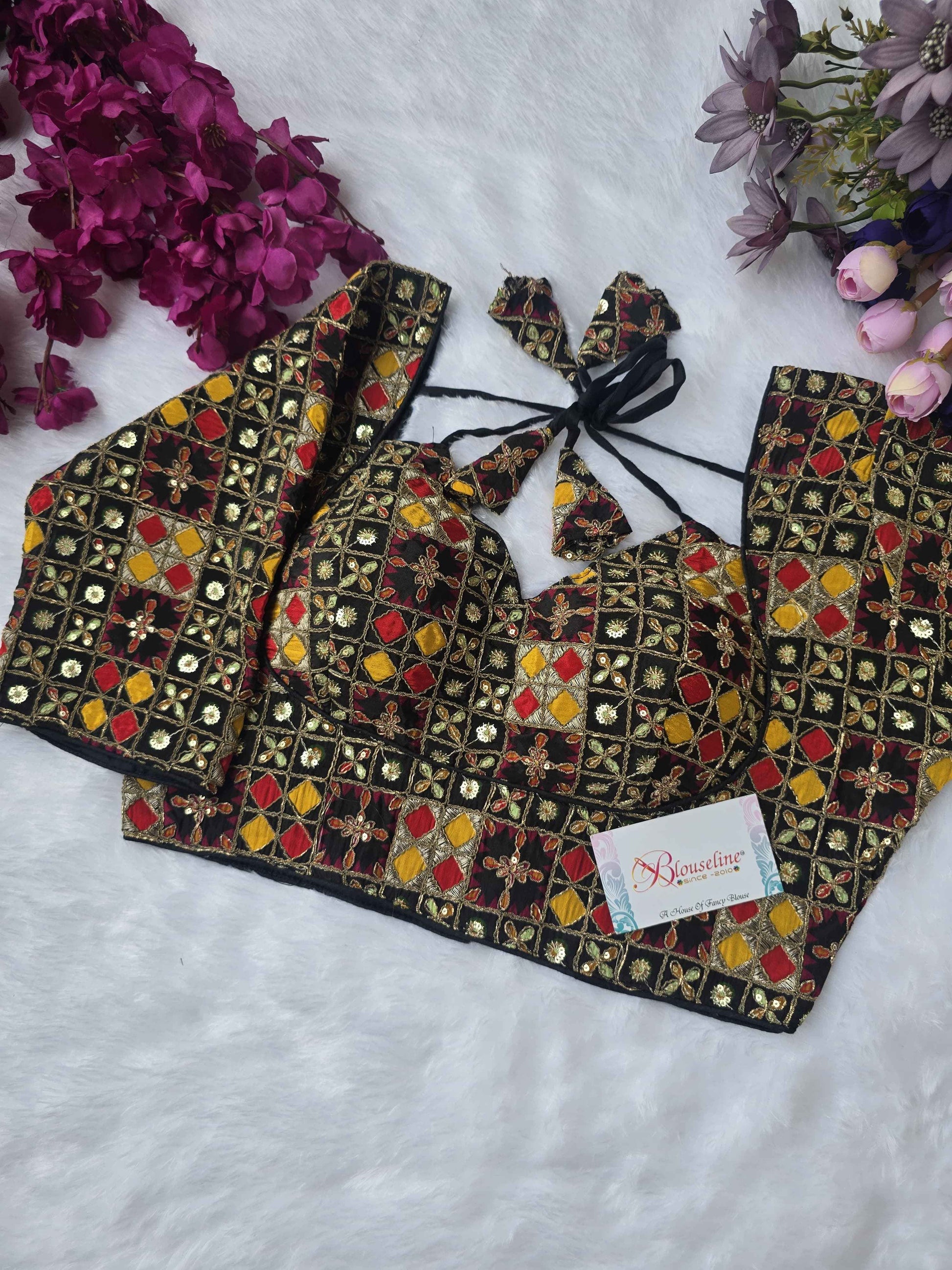 New 2025 Collection Viscose Crepe Pojisan Print Blouses - BlouseLine