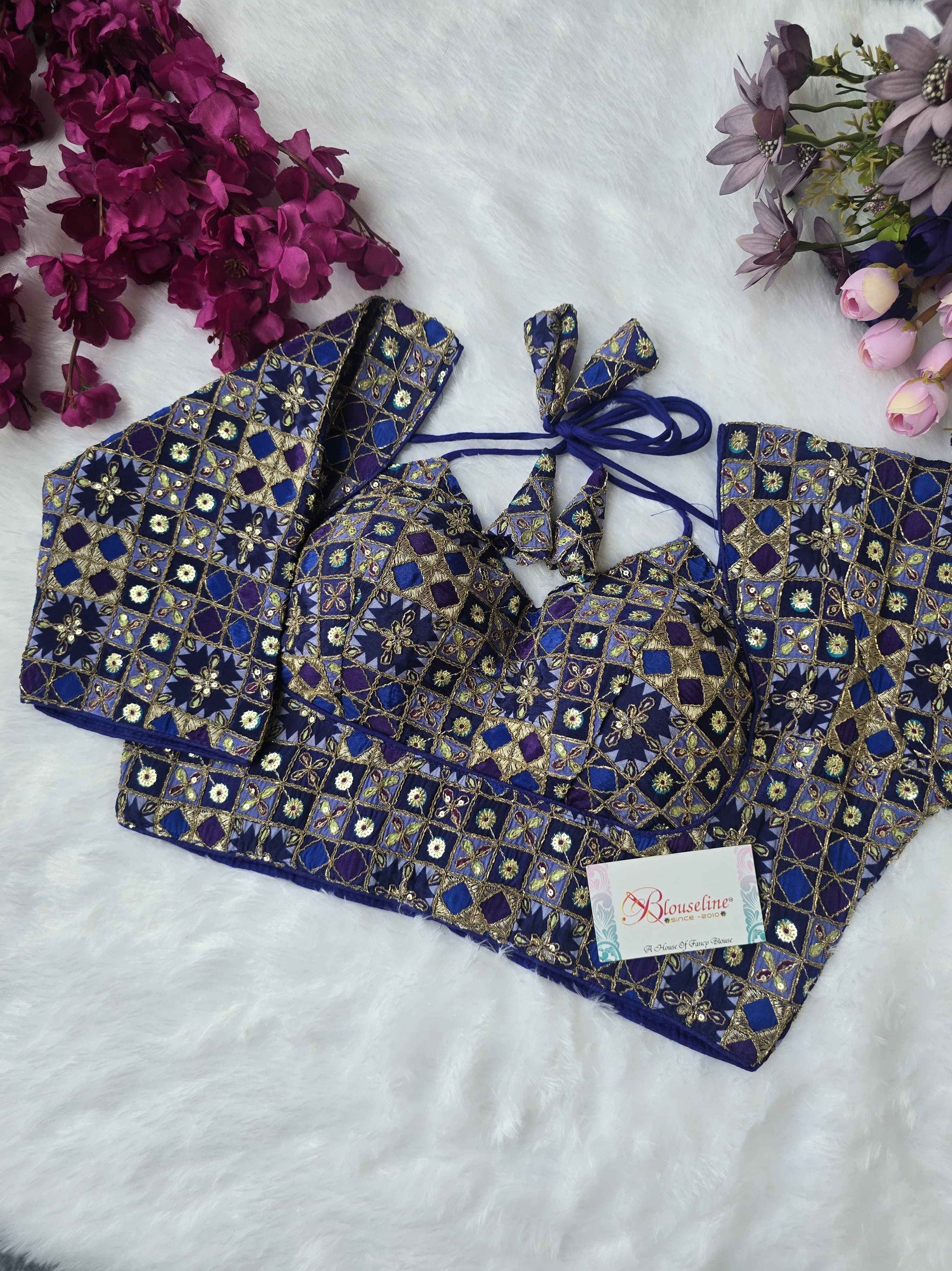 New 2025 Collection Viscose Crepe Pojisan Print Blouses - BlouseLine