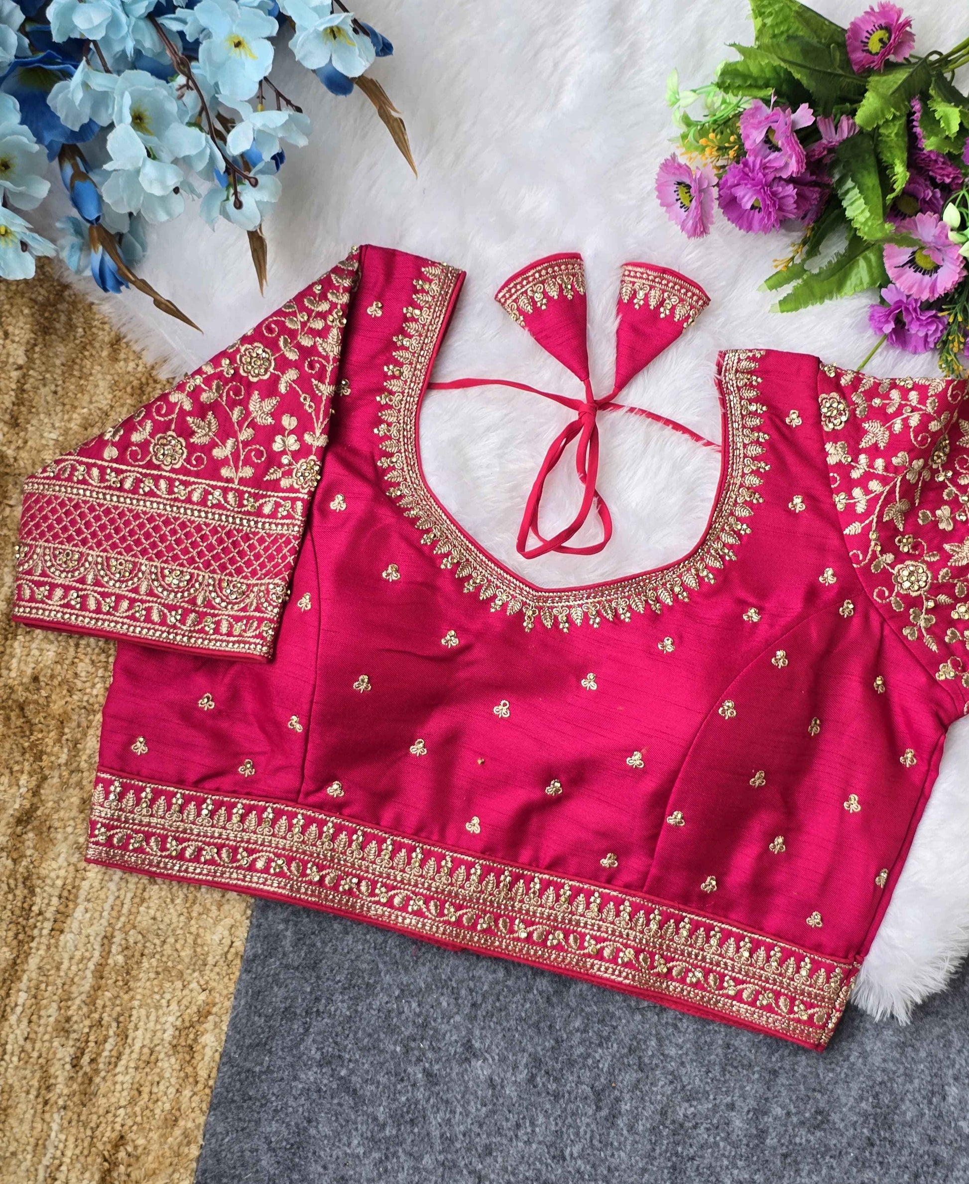 Silk Embroidered Blouse Manufacturer in Surat - BlouseLine