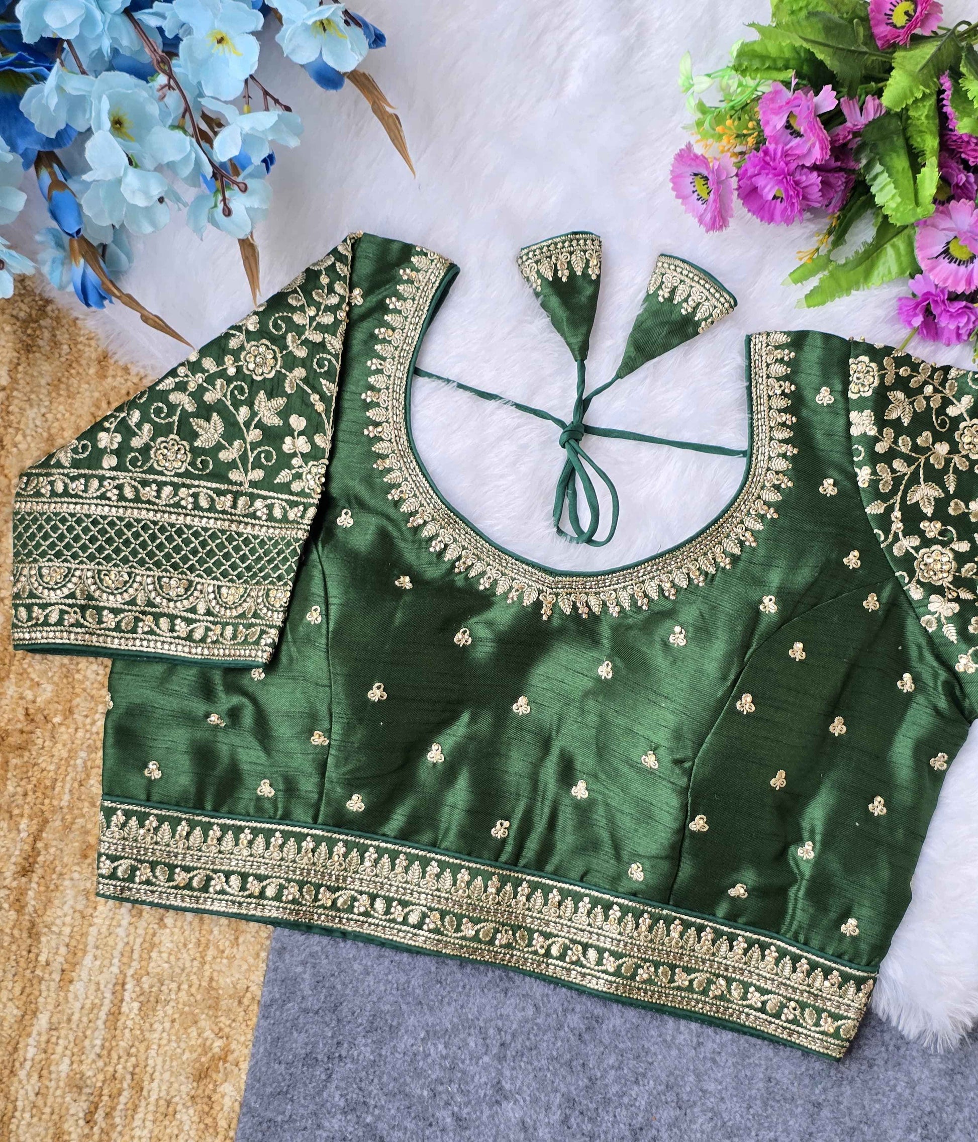 Silk Embroidered Blouse Manufacturer in Surat - BlouseLine