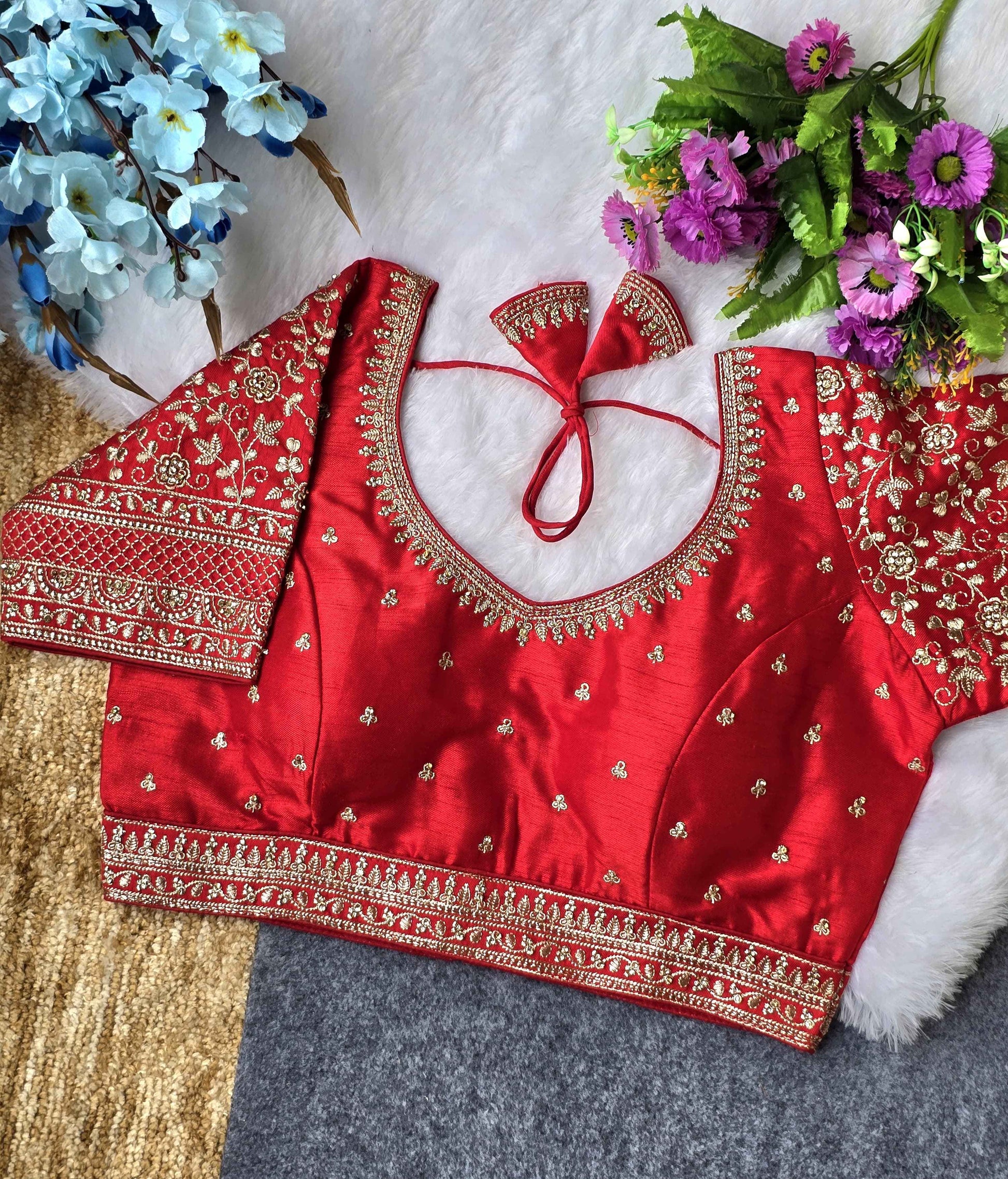 Silk Embroidered Blouse Manufacturer in Surat - BlouseLine