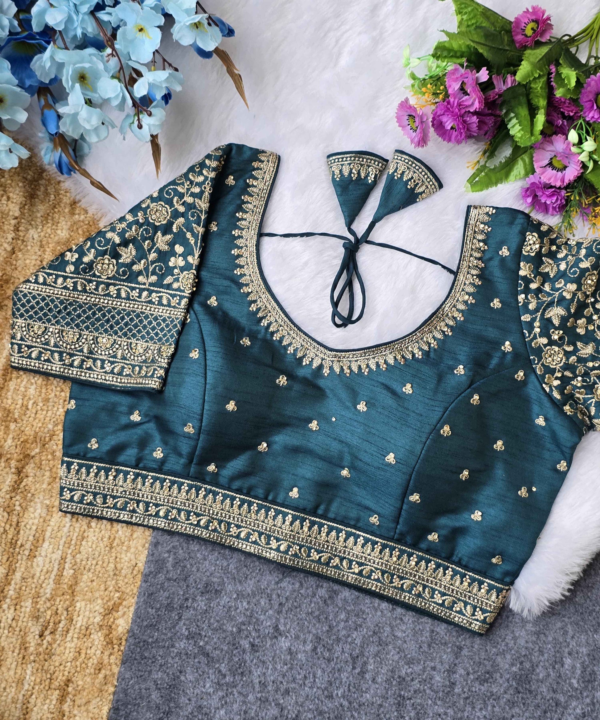 Silk Embroidered Blouse Manufacturer in Surat - BlouseLine