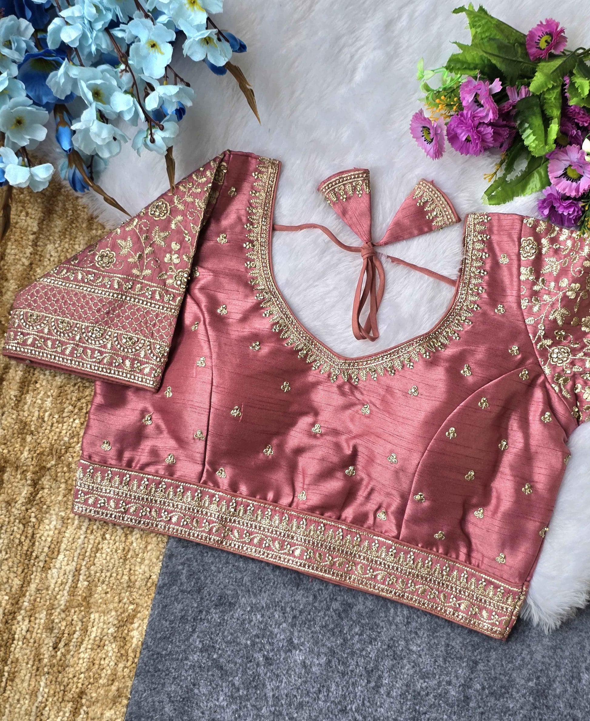 Silk Embroidered Blouse Manufacturer in Surat - BlouseLine