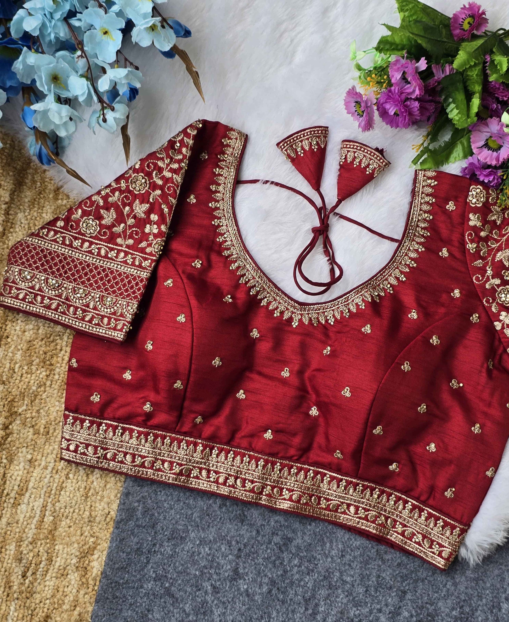 Silk Embroidered Blouse Manufacturer in Surat - BlouseLine