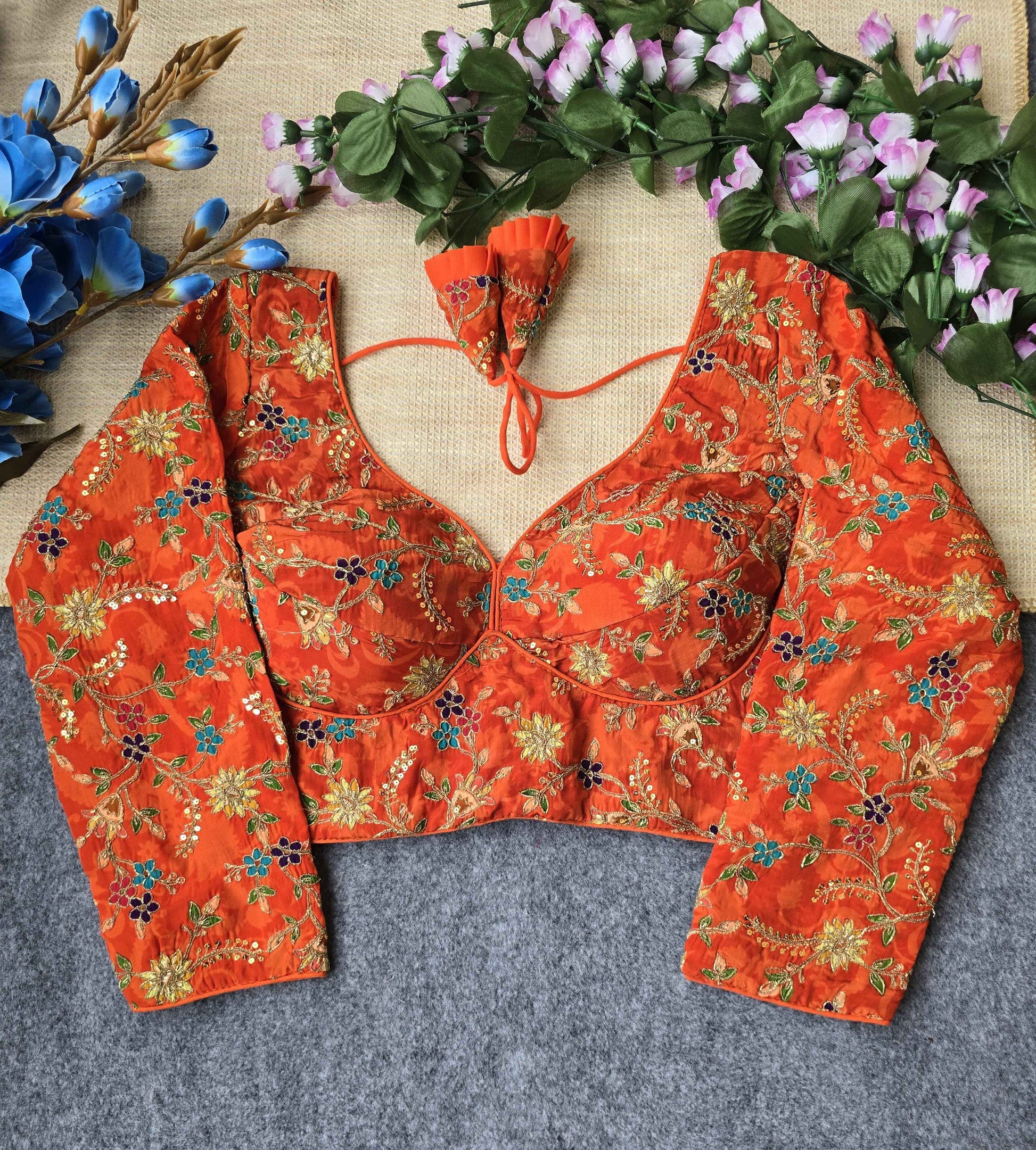 Viscose Crepe Printed Blouse Manufacturer in Surat - BlouseLine