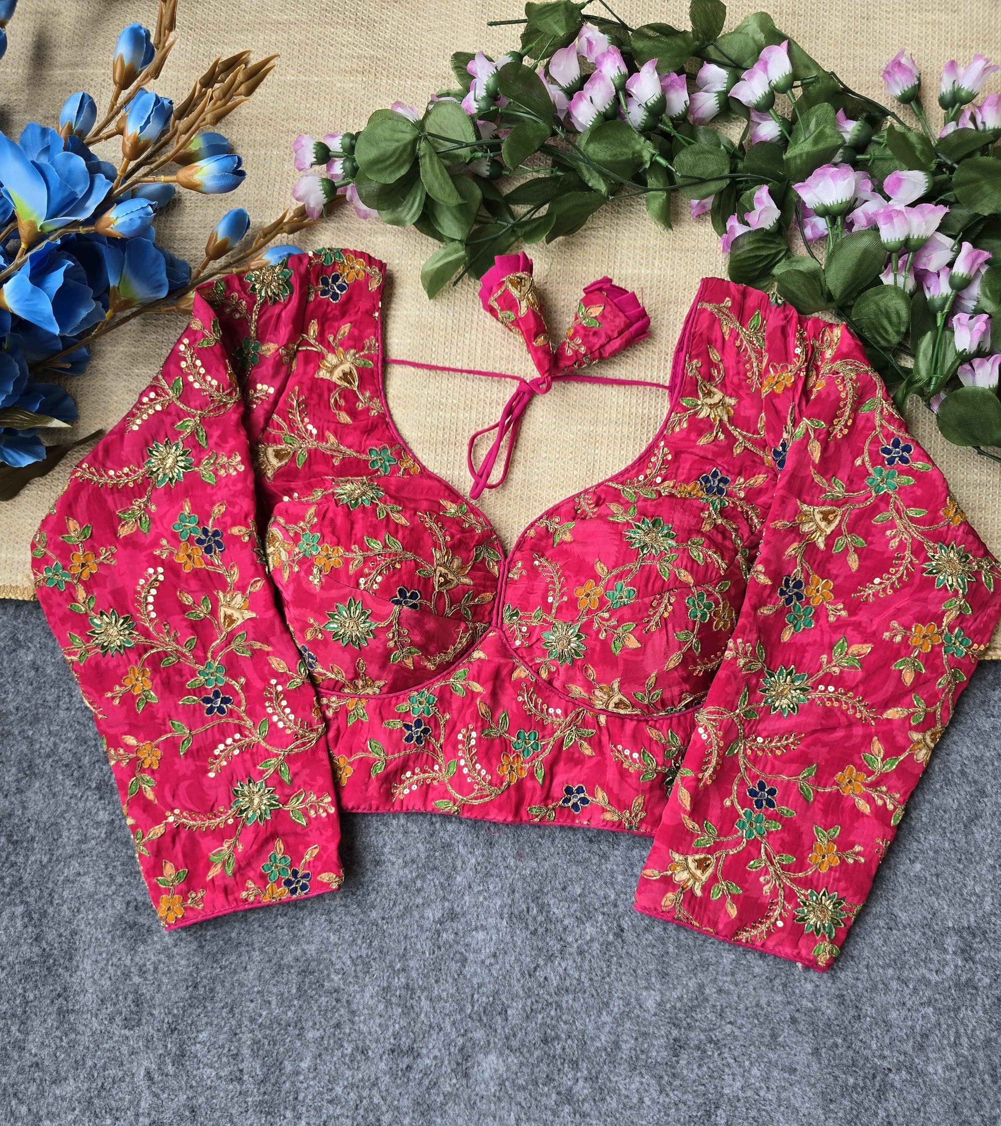Viscose Crepe Printed Blouse Manufacturer in Surat - BlouseLine