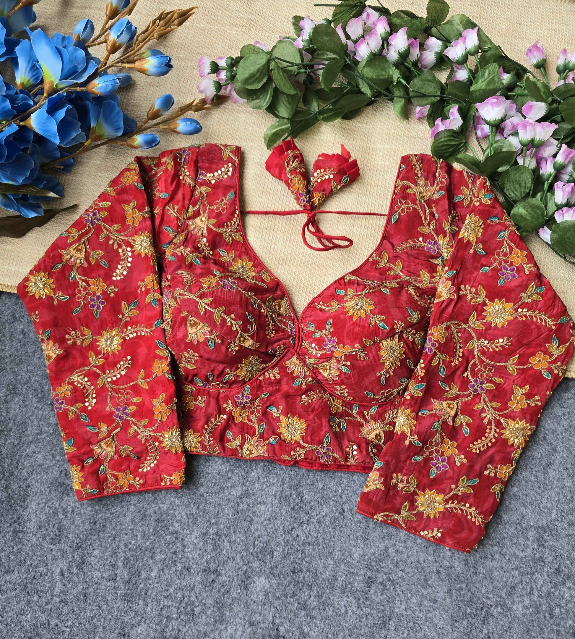 Viscose Crepe Printed Blouse Manufacturer in Surat - BlouseLine