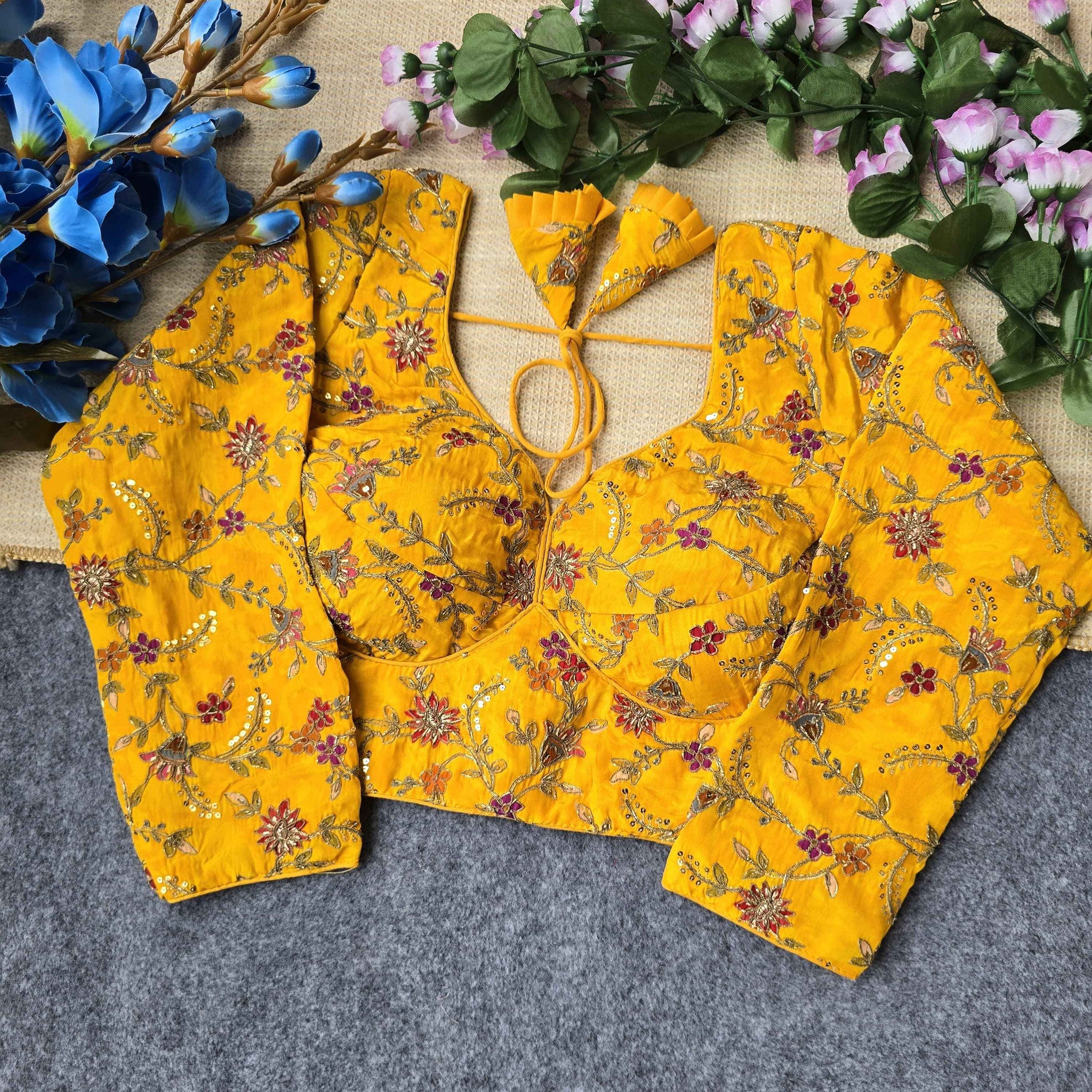 Viscose Crepe Printed Blouse Manufacturer in Surat - BlouseLine