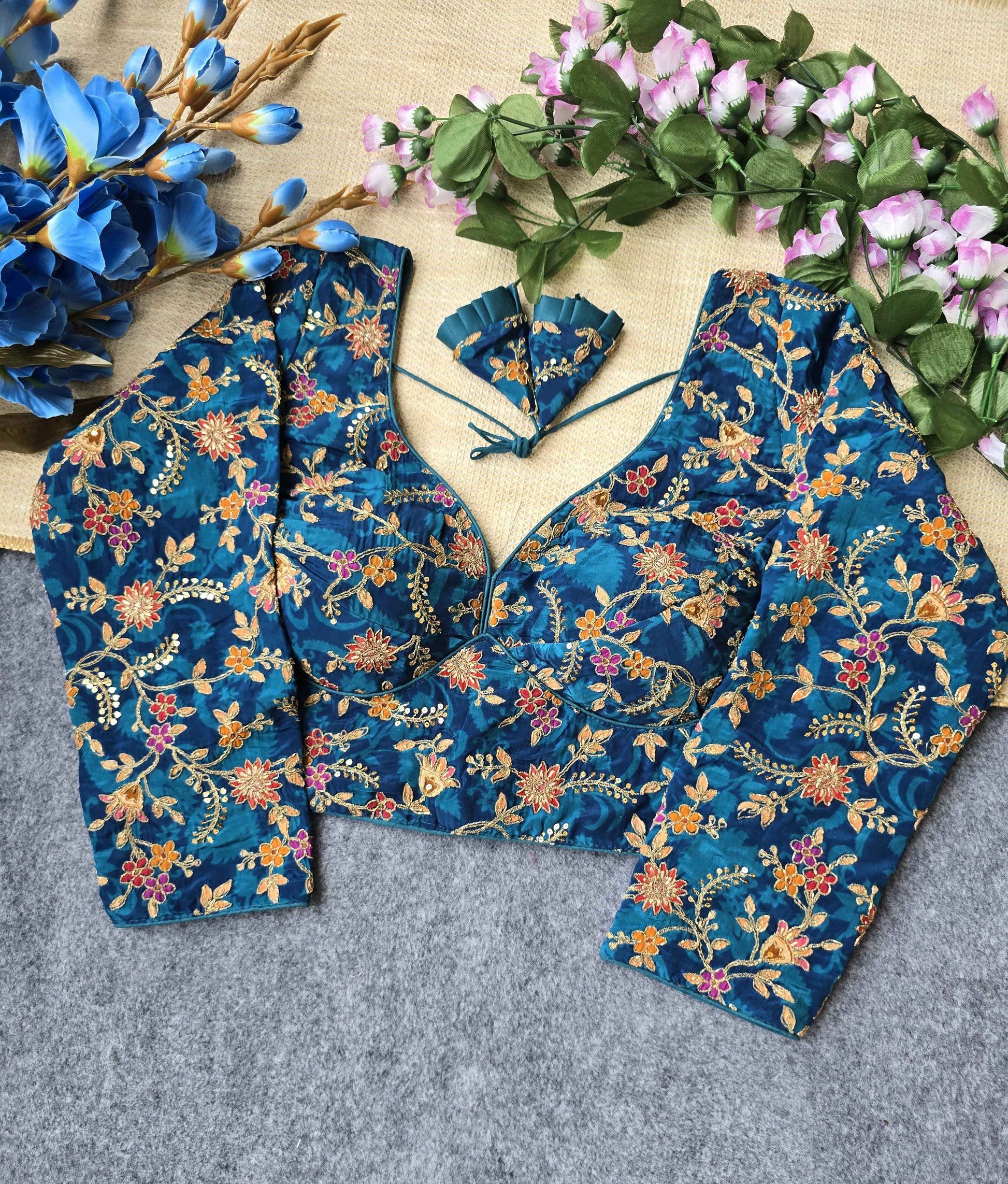 Viscose Crepe Printed Blouse Manufacturer in Surat - BlouseLine