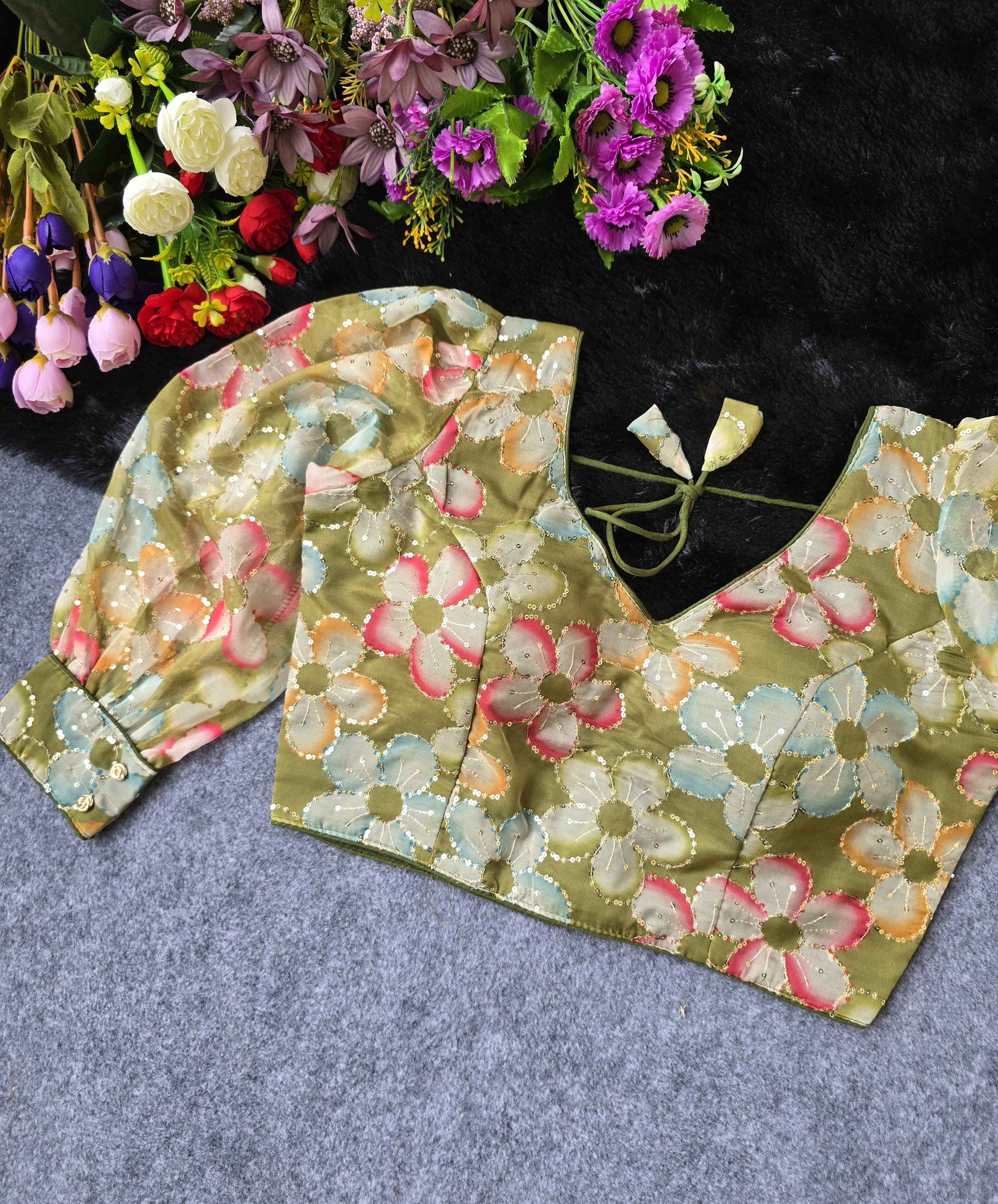 Fancy Organza Blouse Manufacturer in Surat - BlouseLine