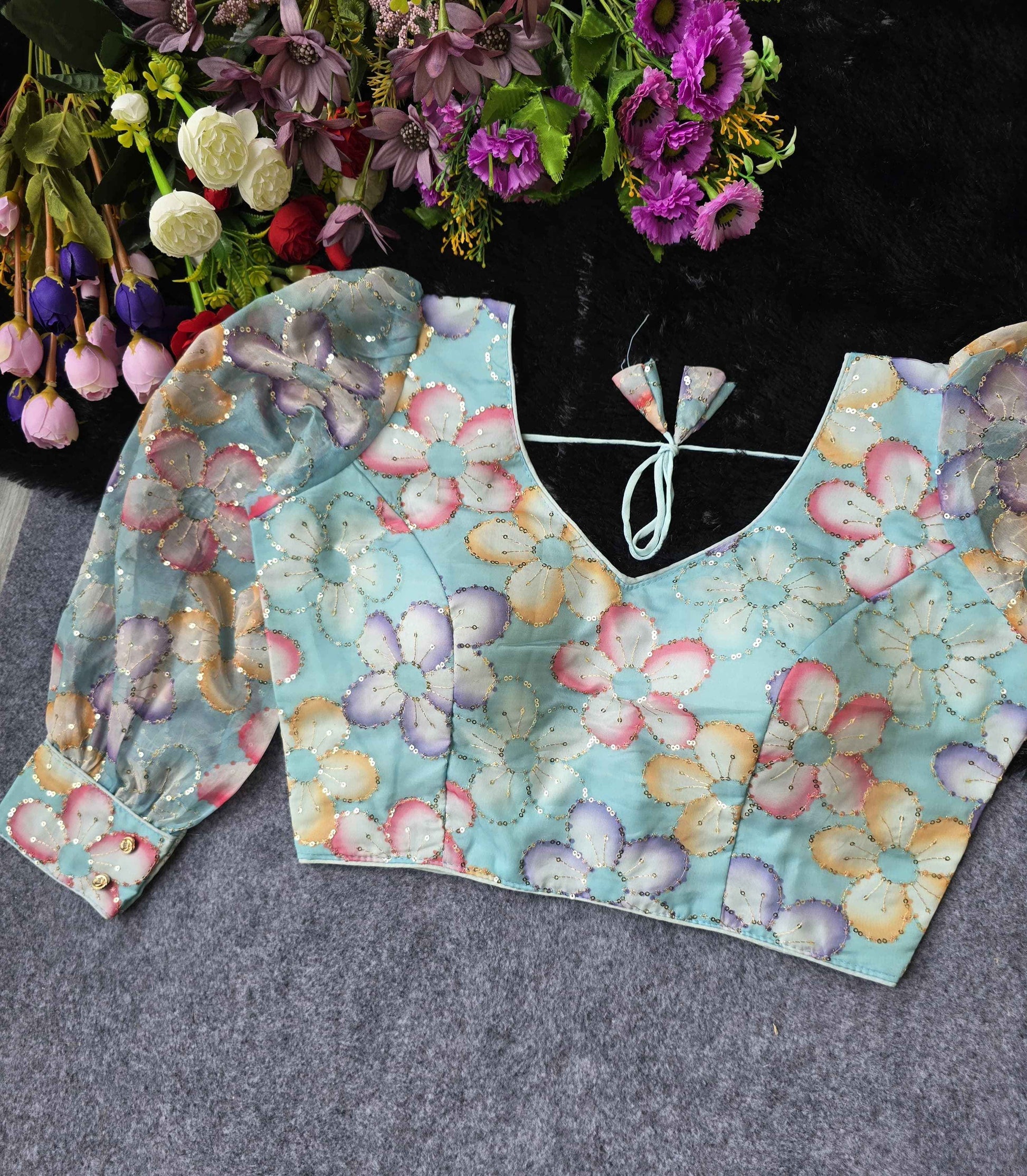 Fancy Organza Blouse Manufacturer in Surat - BlouseLine