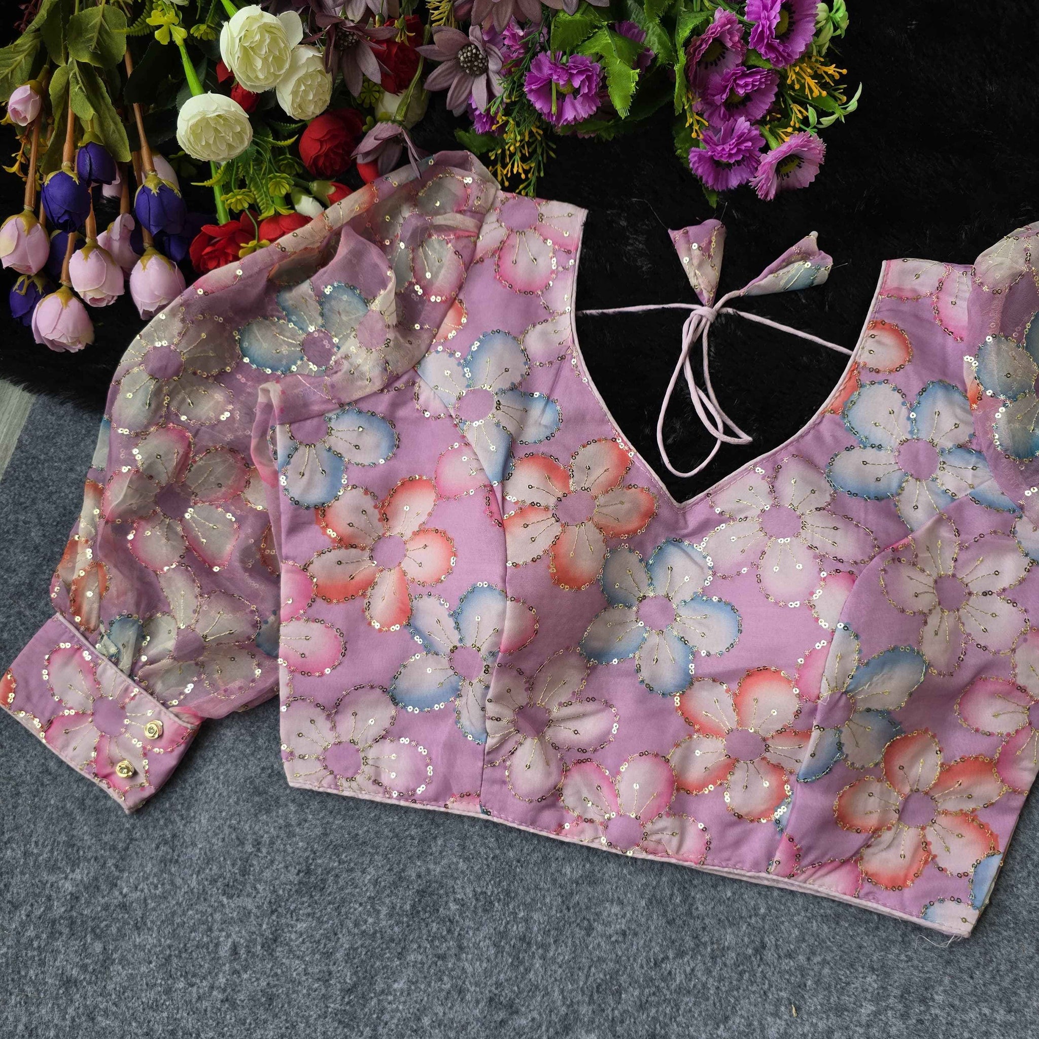 Fancy Organza Blouse Manufacturer in Surat - BlouseLine