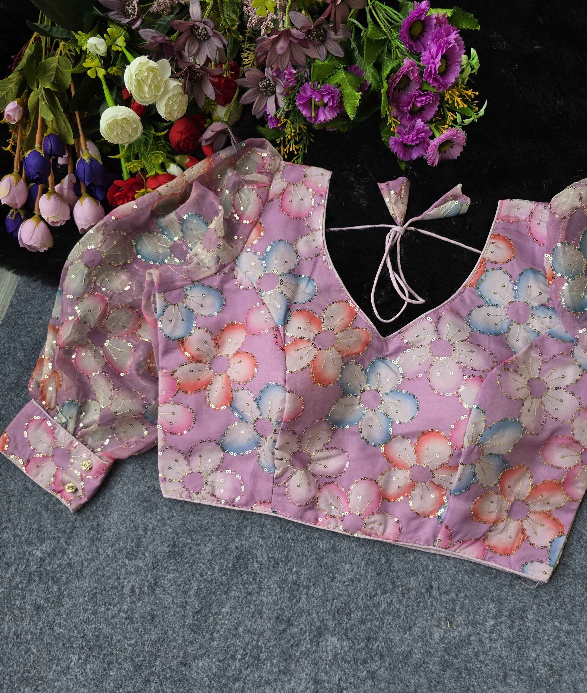 Fancy Organza Blouse Manufacturer in Surat - BlouseLine
