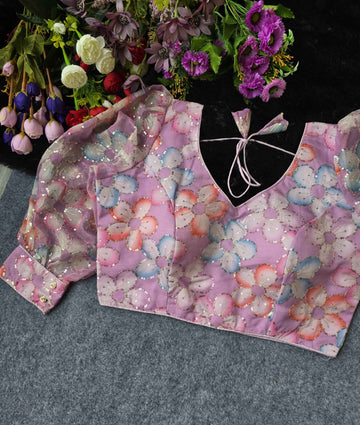 Fancy Organza Blouse Manufacturer in Surat - BlouseLine
