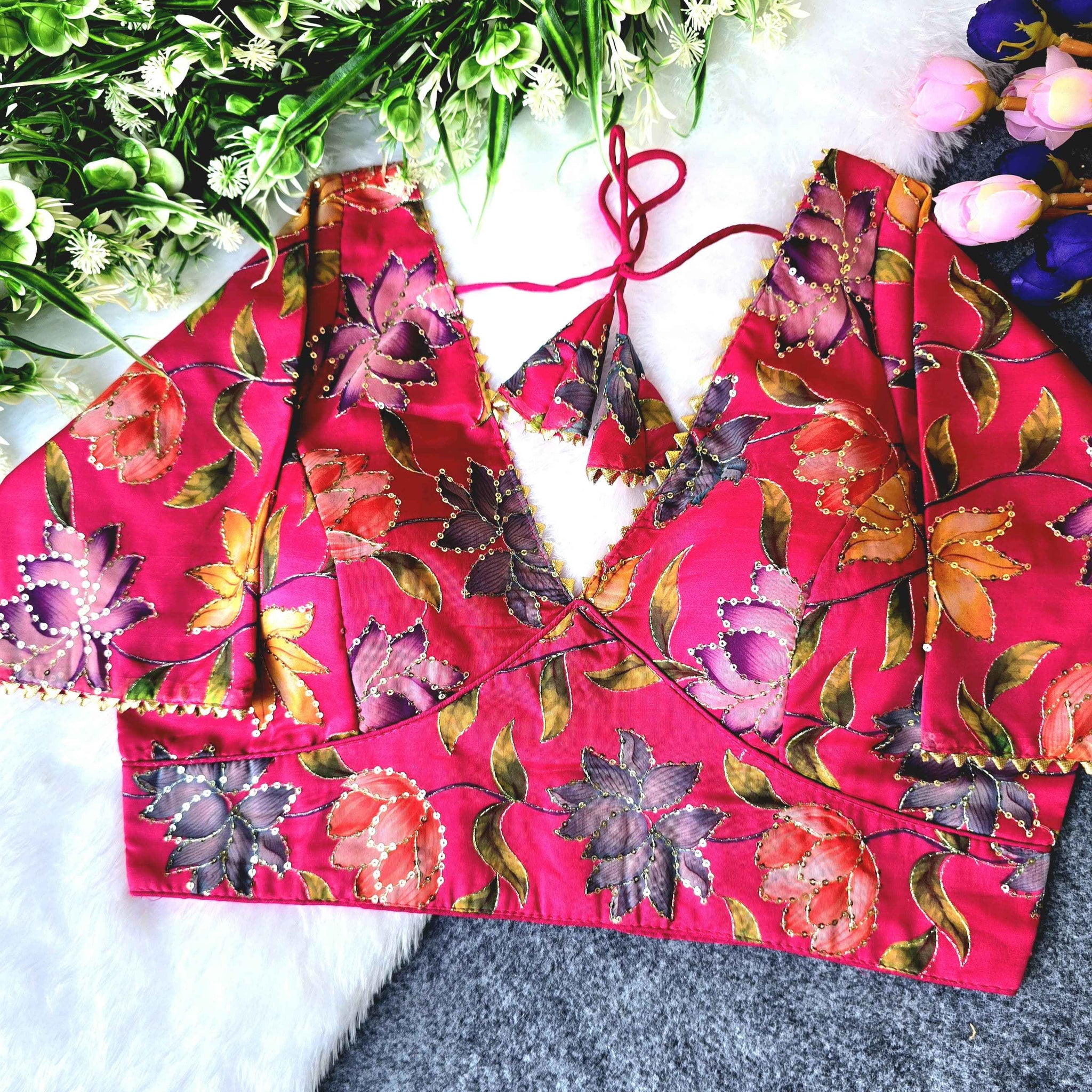 Fancy Organza Blouse Wholesaler in Surat | BlouseLine