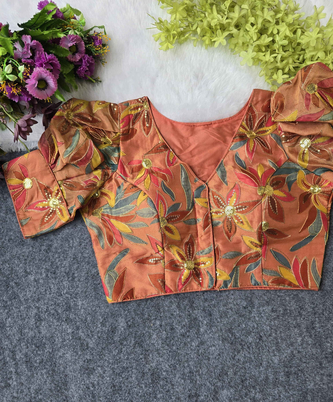 Position Print Embroidered Blouse Manufacturer | Surat | BlouseLine