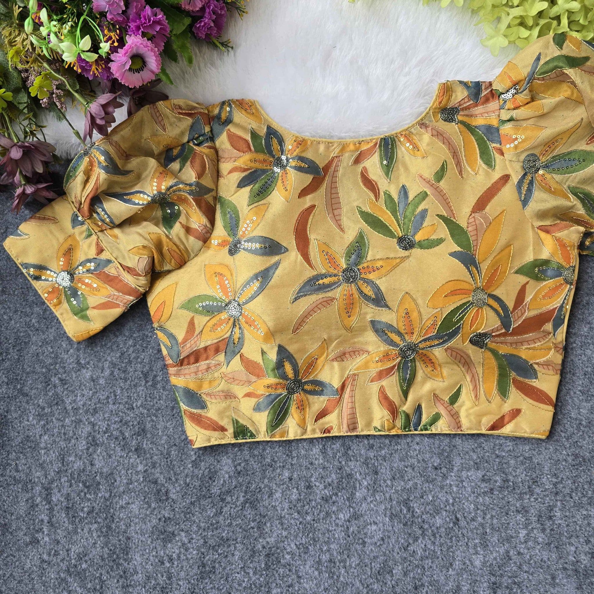 Position Print Embroidered Blouse Manufacturer | Surat | BlouseLine