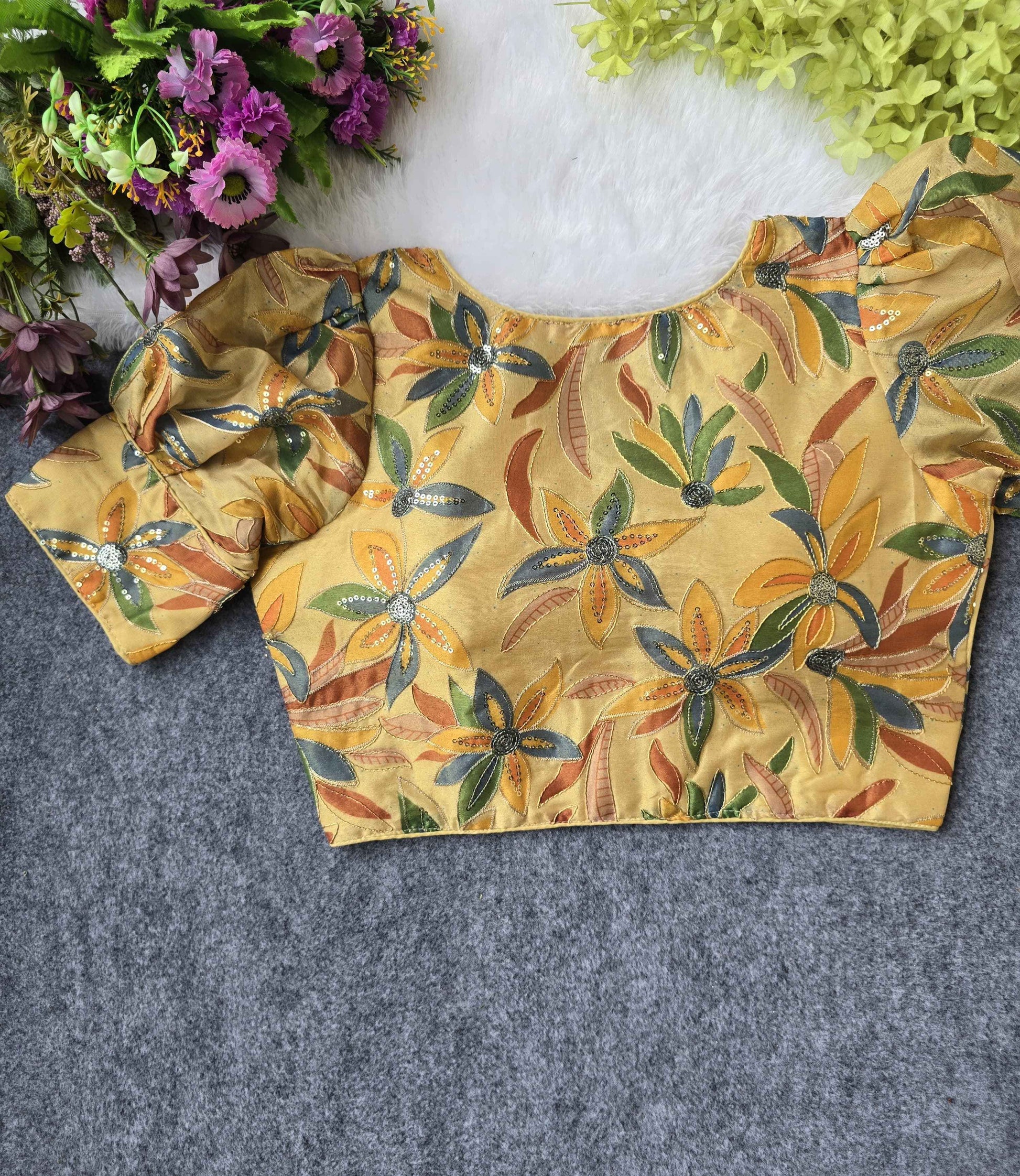 Position Print Embroidered Blouse Manufacturer | Surat | BlouseLine