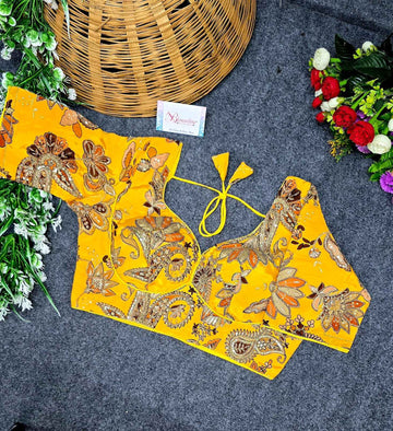 Fancy Crepe Viscose Position Print Blouse Supplier in Surat – BlouseLine
