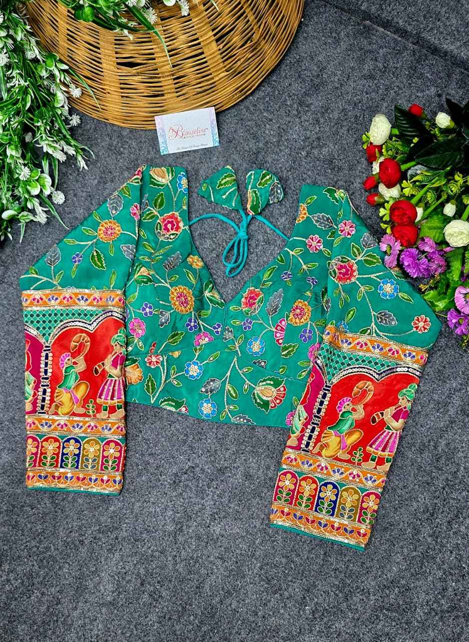 Crepe Viscose Position Print Blouse Supplier in Surat - Blouseline