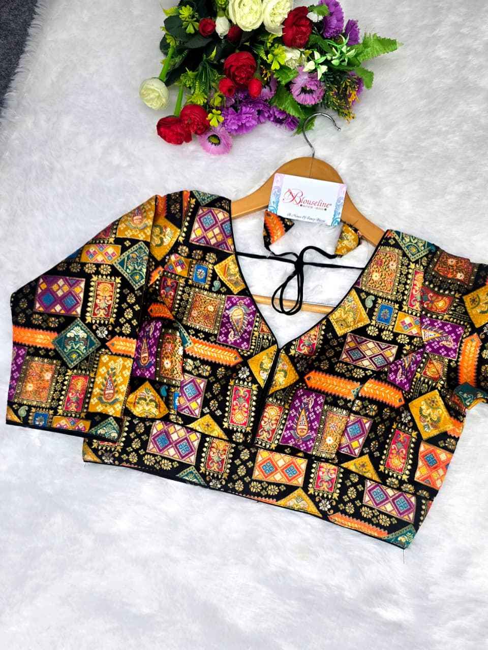 Jacquard Position Print Blouse Manufacturer – BlouseLine