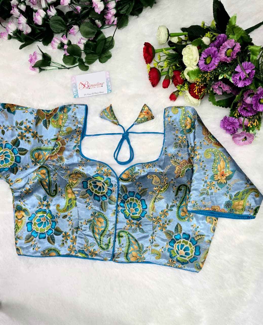 Crepe Viscose Position Print Blouse Wholesaler – BlouseLine